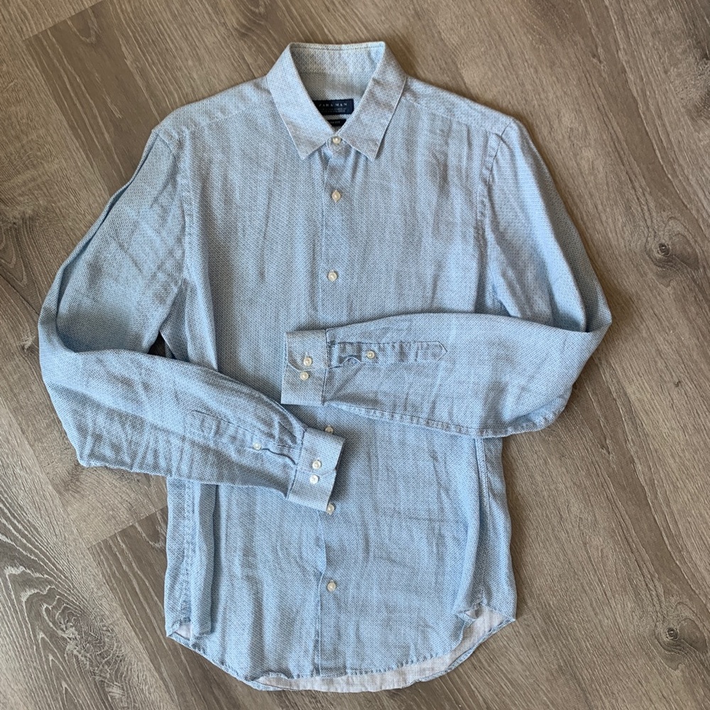 Zara Man Slim Fit Linen button down!